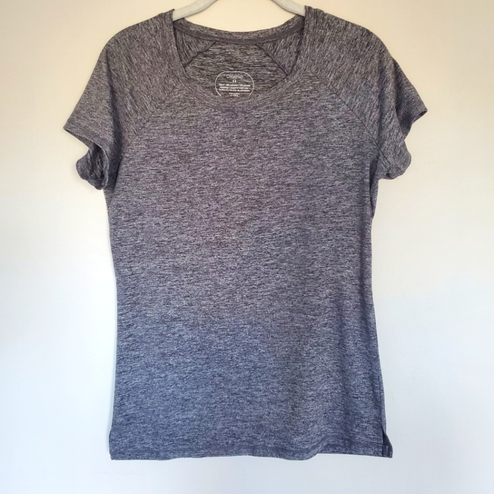 oiselle Heathered Gray Short Sleeve Performance Tee